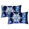 Toland Home Garden Set of 2 Christmas Cool Snowflakes Outdoor Patio Throw Pillow Covers 19"